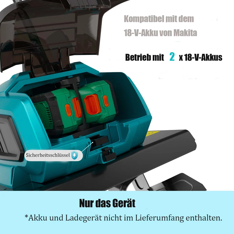 Mellif Akku Gartfenfräse für Makita (Groß, NEU, Ohne Akku)