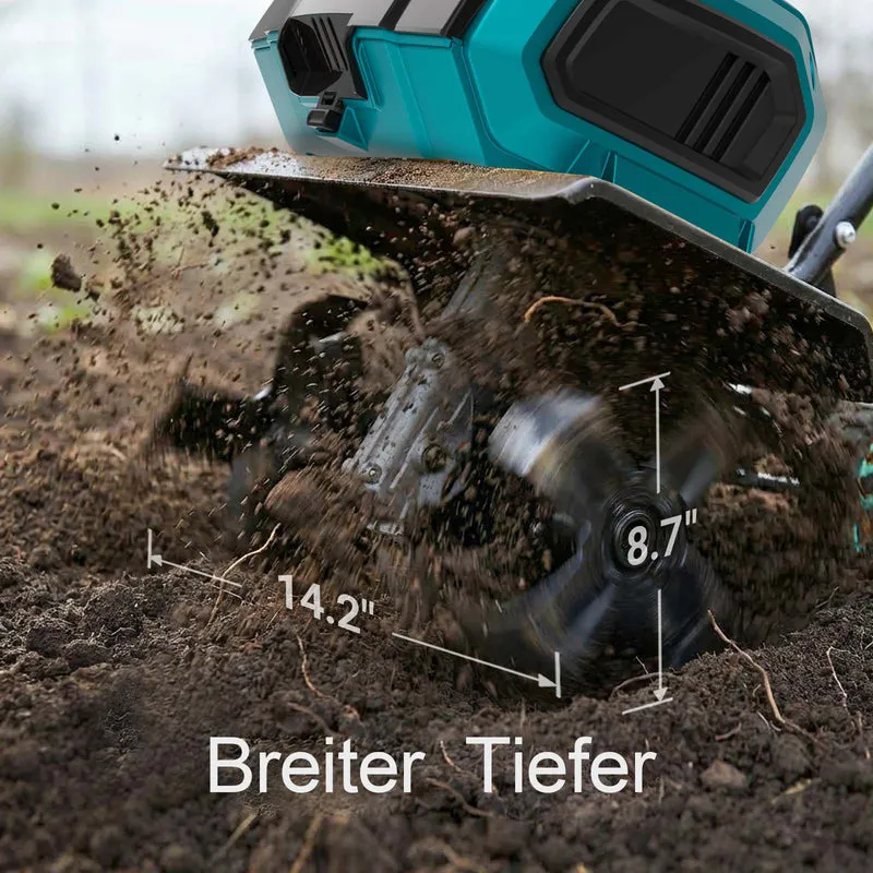 Mellif Akku Gartfenfräse für Makita (Groß, NEU, Ohne Akku)
