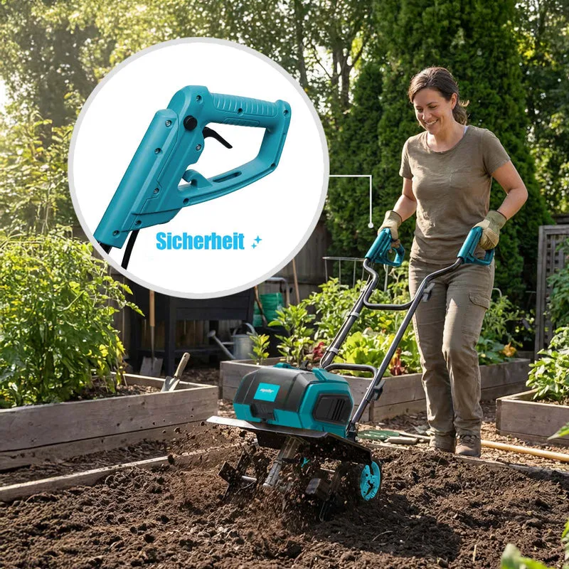 Mellif Akku Gartfenfräse für Makita (Groß, NEU, Ohne Akku)