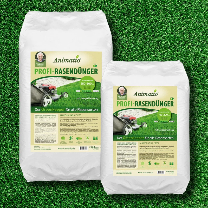Animatio® Profi-Rasendünger 10Kg (Org-min NPK Dünger 12-3-8)