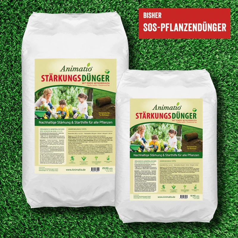 Animatio® Stärkungsdünger / Rasendünger 25 kg (Org-min NPK Dünger 8-3-8)