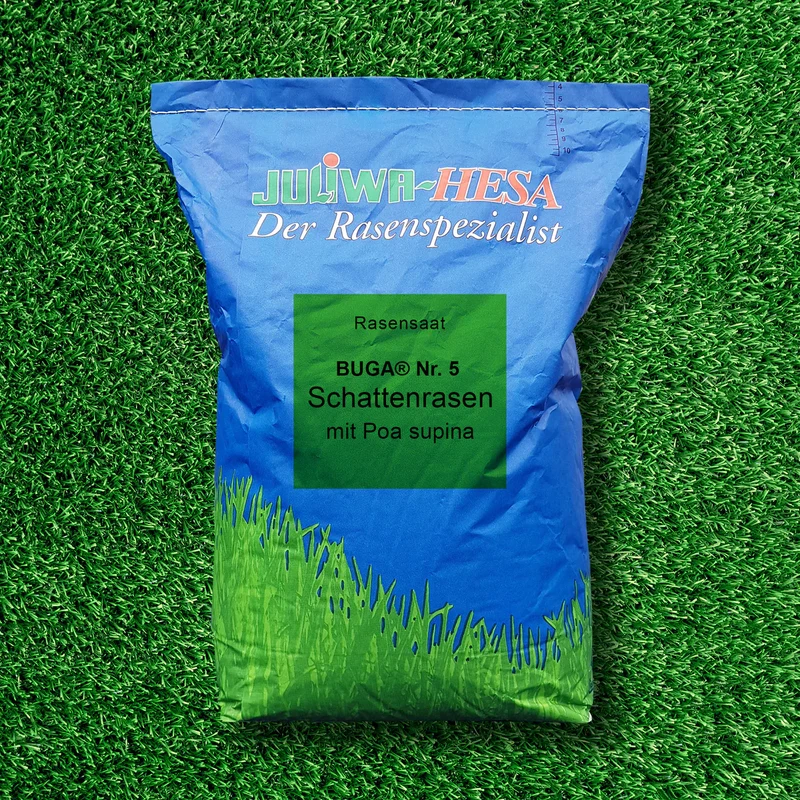 JULIWA-HESA BUGA® Nr. 5 Schattenrasen mit Poa supina - 5Kg