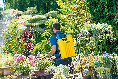 GLORIA Kolbenrückensprühgerät Hobby 1800 | 18 L Gartenspritze | Rückenspritze mit Druckregler | Gepolsterte Schultergurte + Beckengurt