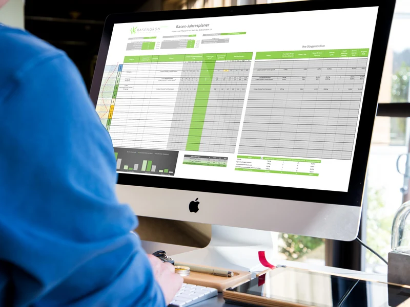Rasengrün Jahresplaner inkl. Düngerplanung (Excel benötigt)