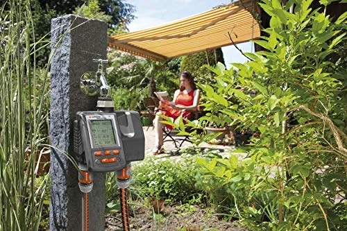 Gardena Bewässerungscomputer MultiControl duo: Bewässerungssteuerung, Wochentage programmierbar, bis zu 3 Bewässerungen pro Tag, mit LC-Display (1874-20)