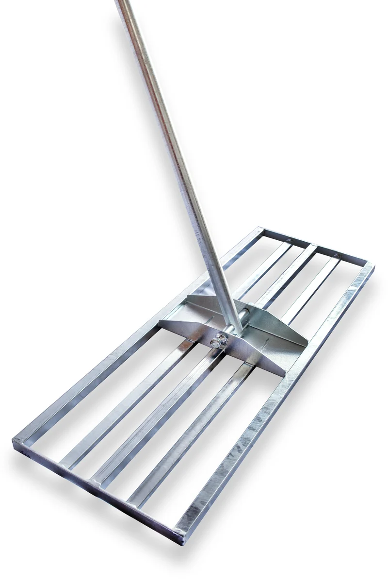 Levelawn "LEVEL MASTER Heavy Duty ", Level Rake, Rasenrakel- Verzinkter Vollstahl inkl. Stahl-Stiel!