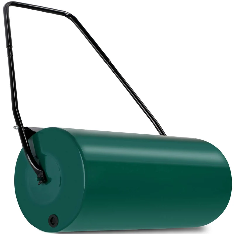 Gardebruk Rasenwalze 60cm 48l Füllvolumen Schmutzabweiser Metall Handwalze Rasenroller Gartenwalze Ackerwalze
