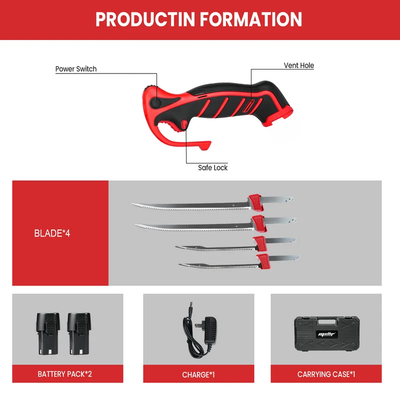 Mellif 12V Electric Fillet Knife(MFFK12R)