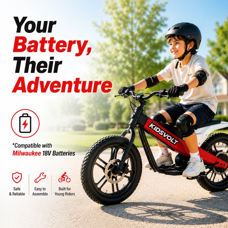 KidsVolt 18V Electric Dirt Bike for Kids（MFTC02）