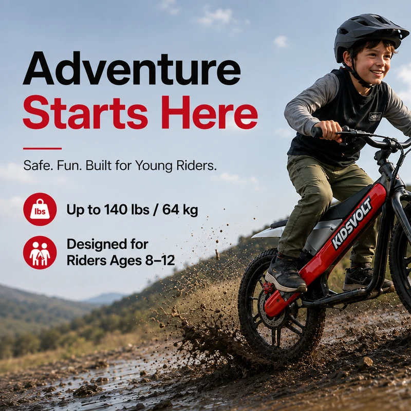 KidsVolt 18V Electric Dirt Bike for Kids（MFTC02）