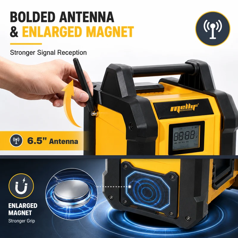 Mellif Jobsite Radio Bluetooth Speaker（MFBSPK01-Y）