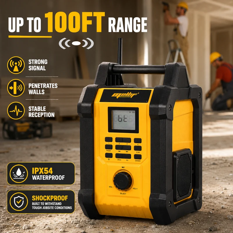 Mellif Jobsite Radio Bluetooth Speaker（MFBSPK01-Y）
