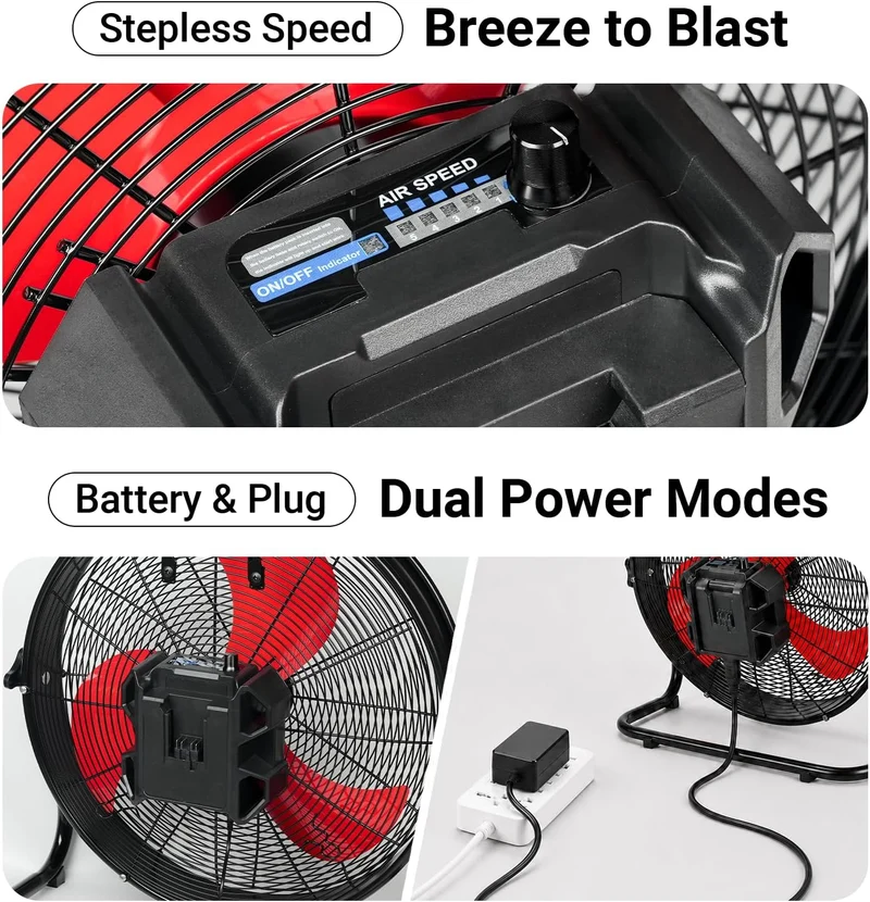 Mellif 18inch Hybrid 18V Portable Fan(MFFS02-18)