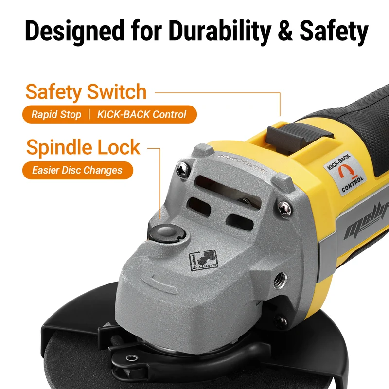 Mellif 9600RPM Brushless Angle Grinder
