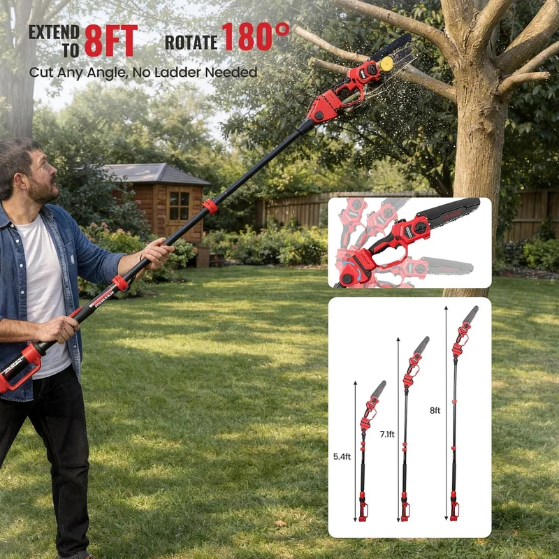QESOO 2 in 1 Pole Saw（MFPOS02）