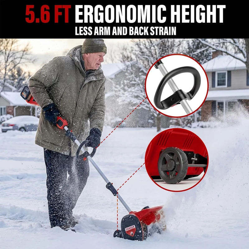 Mellif 14-inch Snow Shovel With Wheel（ZLSS02）