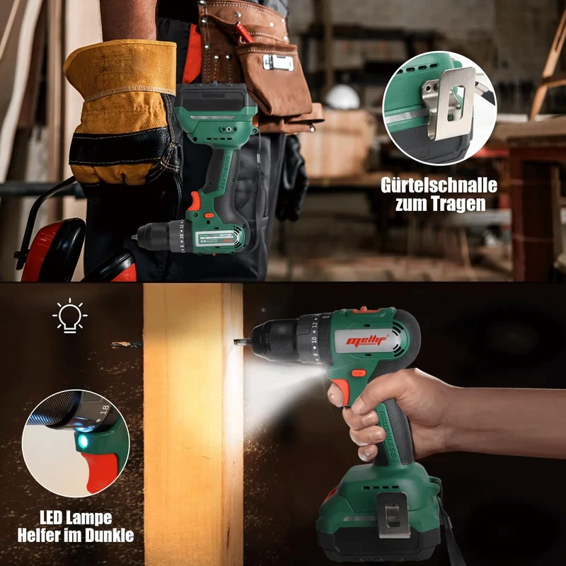 Mellif Cordless Screwdriver,Compatible With Makita 18V Battery (Battery Not Included）