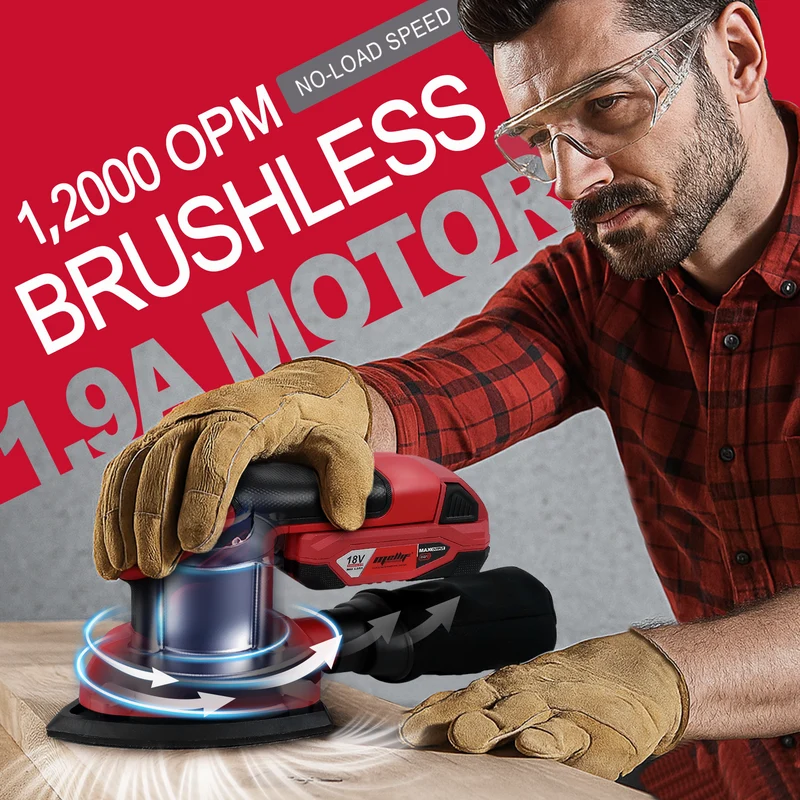 Mellif Brushless Detail Sander,Compatible With Milwaukee 18V Battery