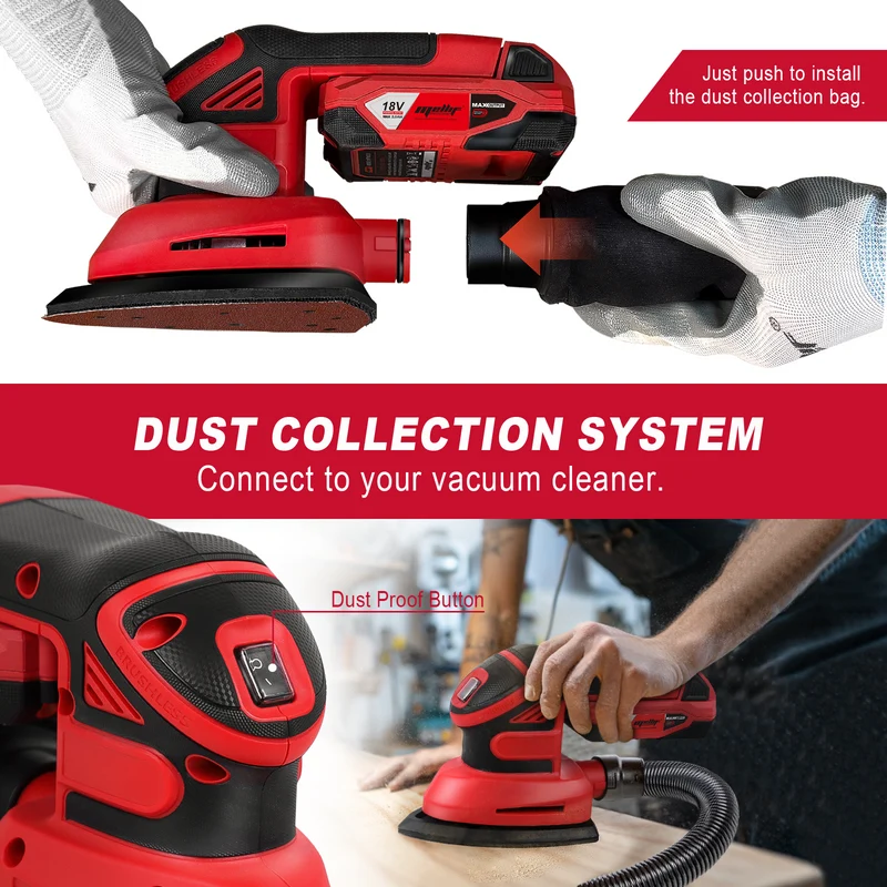 Mellif Brushless Detail Sander,Compatible With Milwaukee 18V Battery