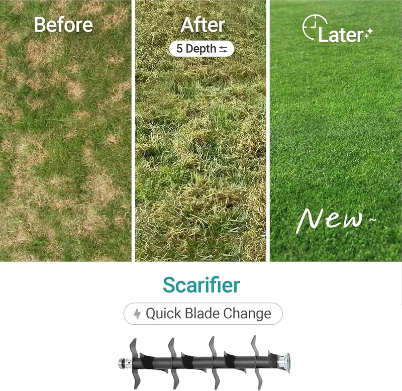 Mellif 15inch 2-in-1 Scarifier&Dethatcher(MFSCRF03)