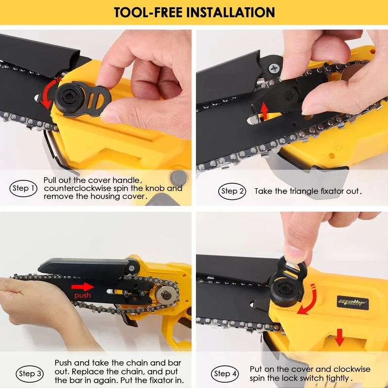 Mellif 2-Pack Chainsaw Chain Replacement for Mellif 6 Inch CS-DCB20 Chainsaw