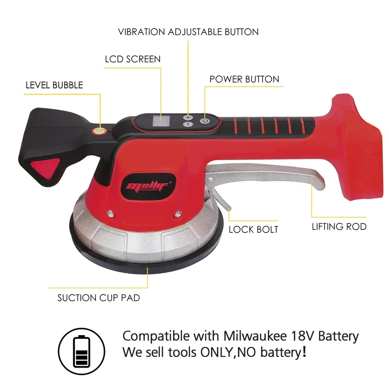 Mellif Tiler Vibrator,Compatible With Milwaukee 18V Battery(Battery Not Included）