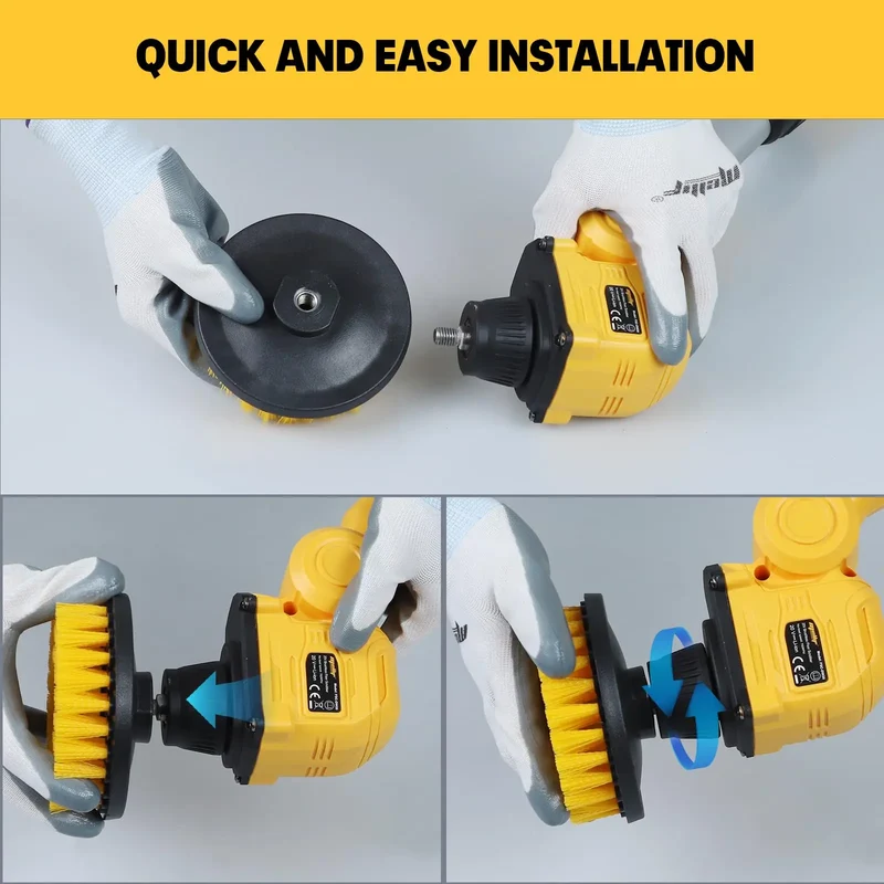 4 Packs Replacement Brush Heads for Mellif Spin Scrubber
