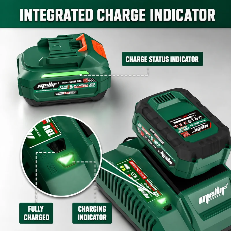Mellif 18V 4.0Ah Battery & Charger,Replacement For Makita Battery