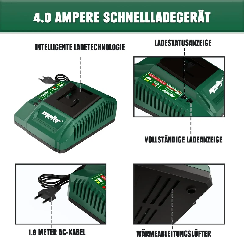 Mellif 18V 4.0Ah Battery & Charger,Replacement For Makita Battery