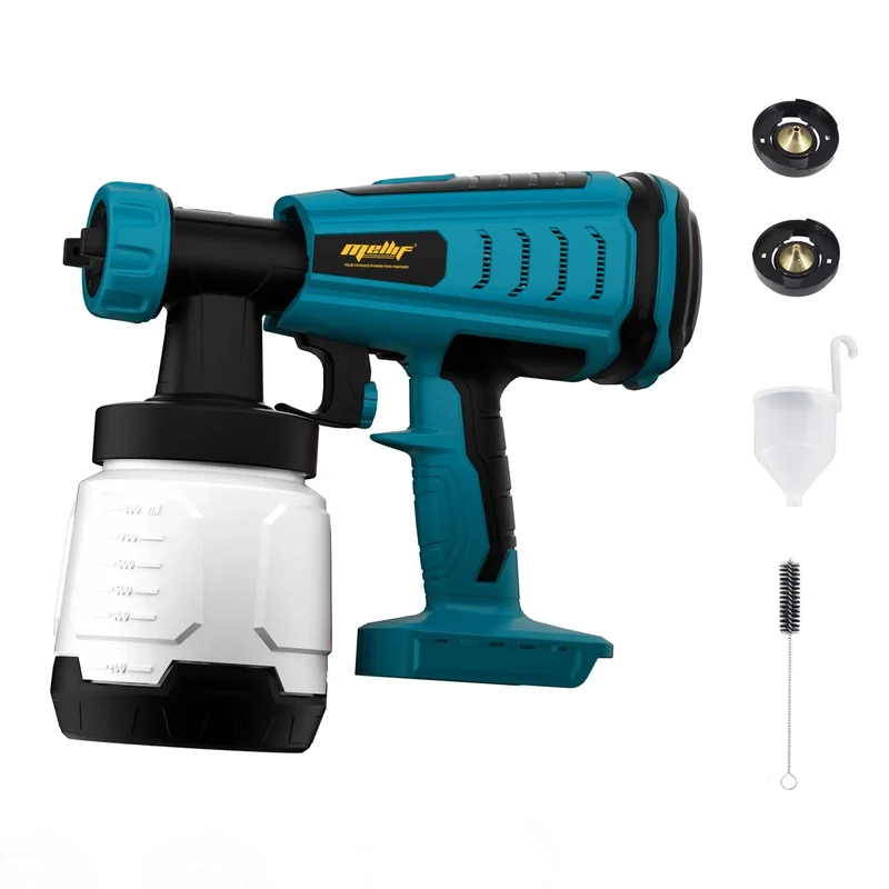 Mellif HVLP Brushless Paint Sprayer, Compatible With Makita 18V Battery(Tool Only）