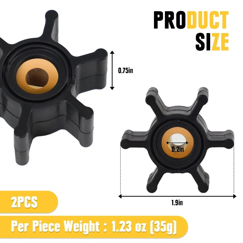2Pcs Replacement Impeller for Mellif Cordless Water Pump