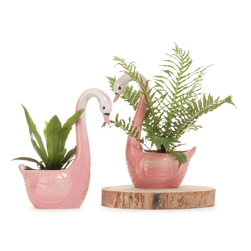 Pink Swan Planter