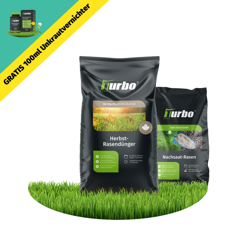 Herbst Rasenset + GRATIS Unkrautvernichter (125 m²)