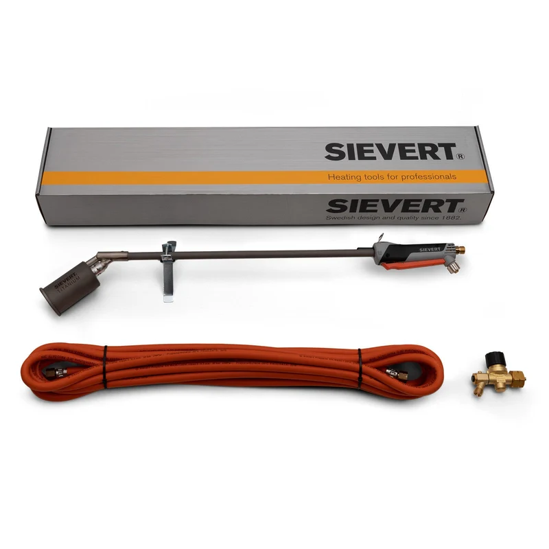 Sievert Promatic Titanium Piezo Aufschweißbrenner Set für Flachdächer, 114 kW, 10 m Schlauch