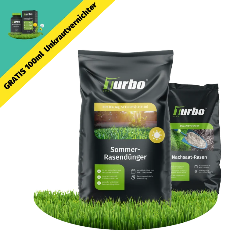 Sommer Rasenset + GRATIS Unkrautvernichter (500 m²)