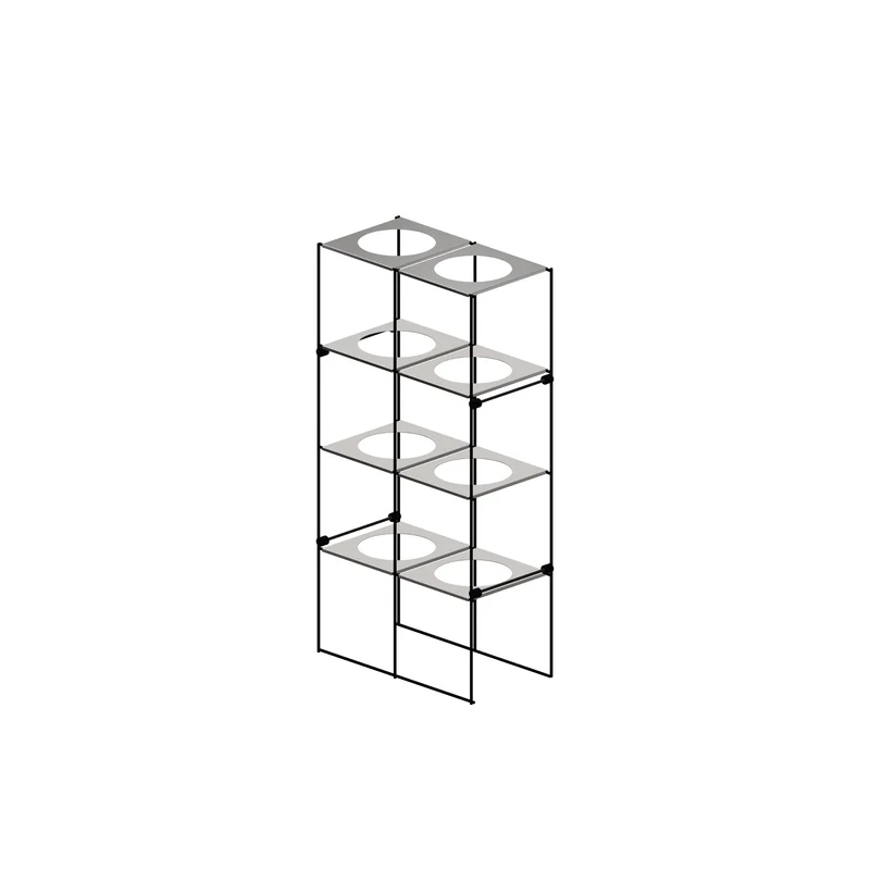 bellissa FILO Standregal Set 2x4 inkl. 8 Böden für Blumen/Pflanzen & Fußbälle