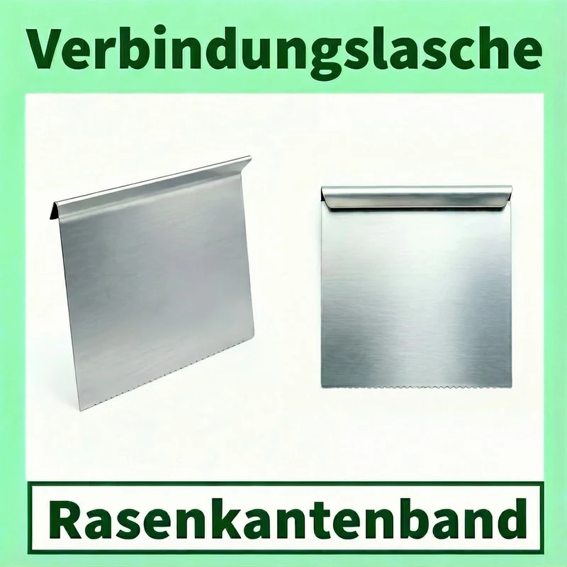 GartenAZ Verbinder für Rasenkantenband Galvalume Alu-Zink - Höhe: 25