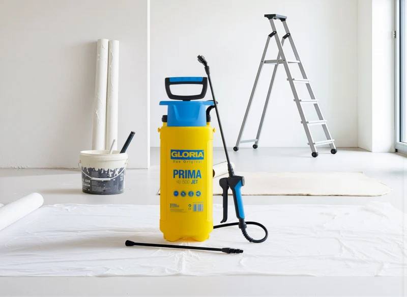 Prima 500 JET Drucksprüher 5 Liter, Farbsprüher & Ölsprüher mit Flachstrahldüse & FKM-Dichtungen für sprühfähige Lasuren & Öle