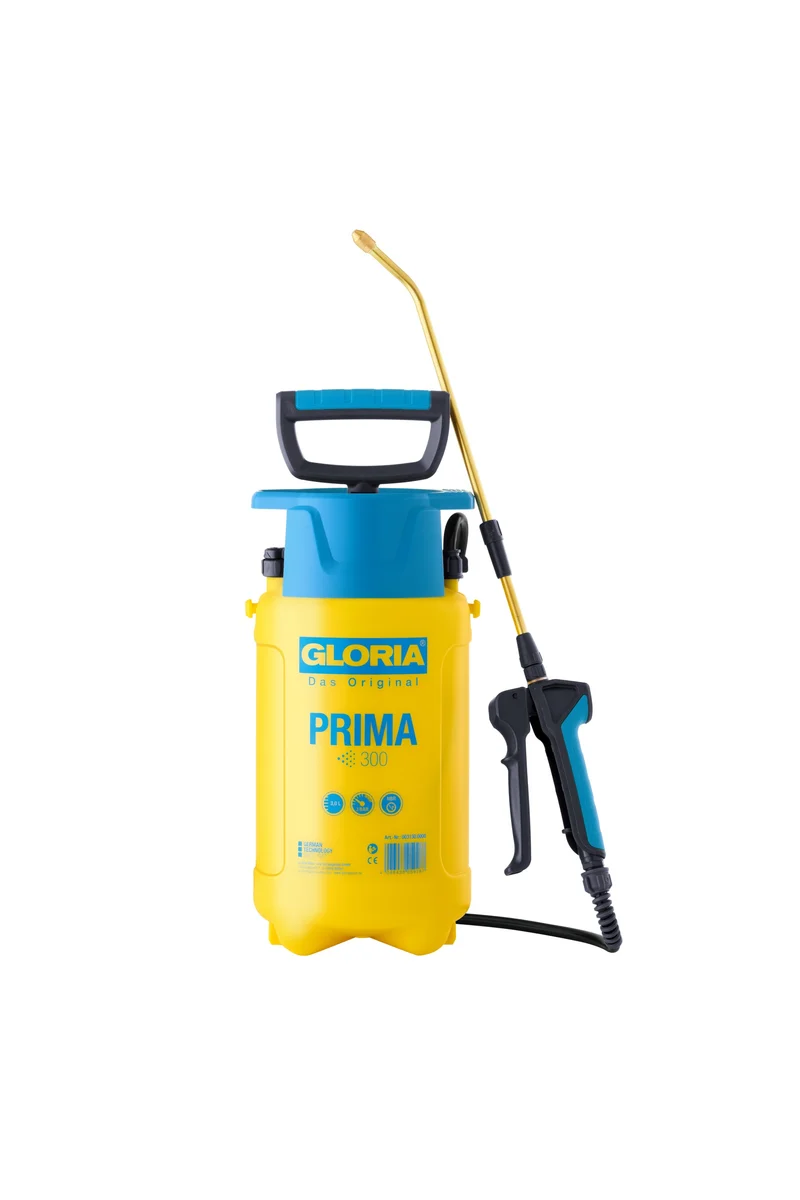 Prima 300 Drucksprüher 3 Liter, 3 bar Gartenspritze mit Messinglanze, Kompaktes Sprühgerät für Pflanzenpflege