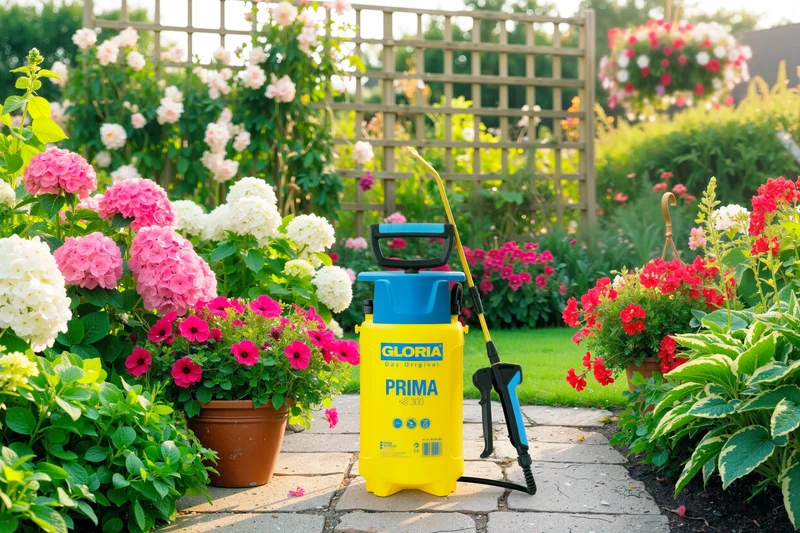 Prima 300 Drucksprüher 3 Liter, 3 bar Gartenspritze mit Messinglanze, Kompaktes Sprühgerät für Pflanzenpflege