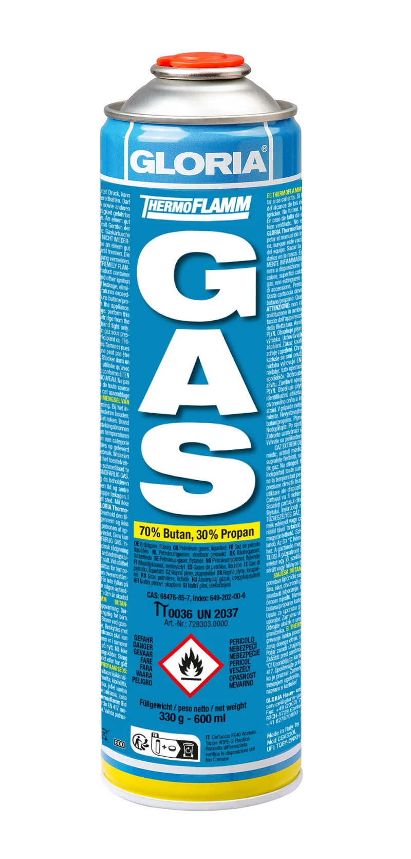 Thermoflamm Gaskartusche - Universalgas mit 30 % längerer Brenndauer