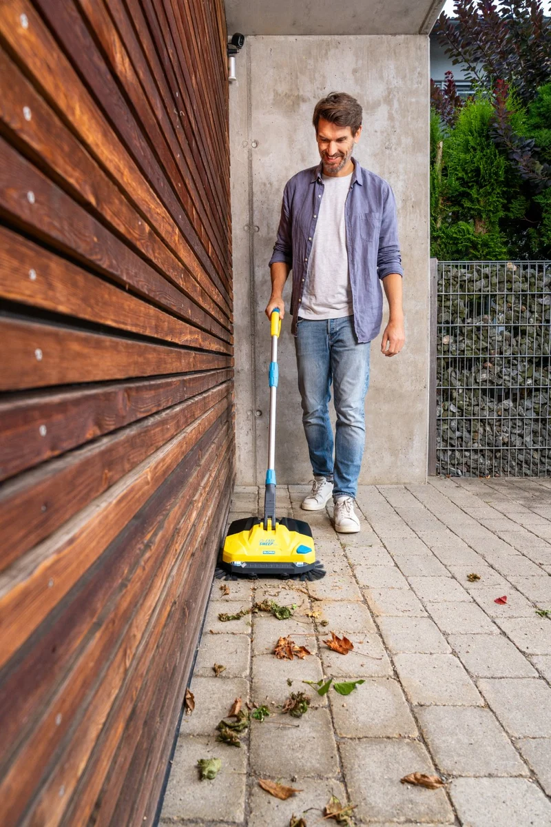 GLORIA Akku-Kehrmaschine EasySweep 18V – Multi-Kehrsystem für Indoor & Outdoor (Solo-Version, ohne BOSCH 18V Akku)