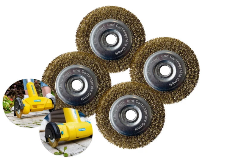 Stahldraht-Fugenbürste 4er Set- Zubehör für MultiBrush und WeedBrush