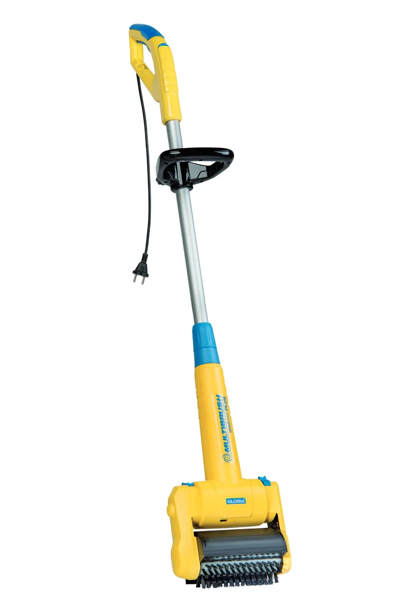 GLORIA MultiBrush speedcontrol 230 V – Multifunktionale Elektrobürste für Terrassen, Fugen, Holz- und Rasenflächen