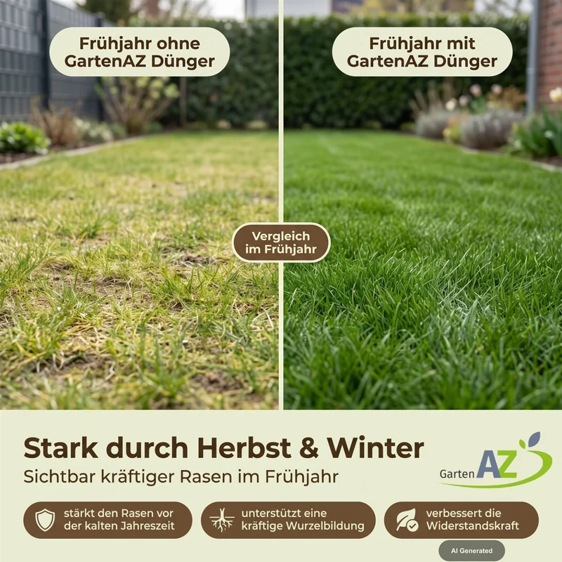 20 kg GartenAZ Organischer Herbstrasendünger mit Langzeitwirkung