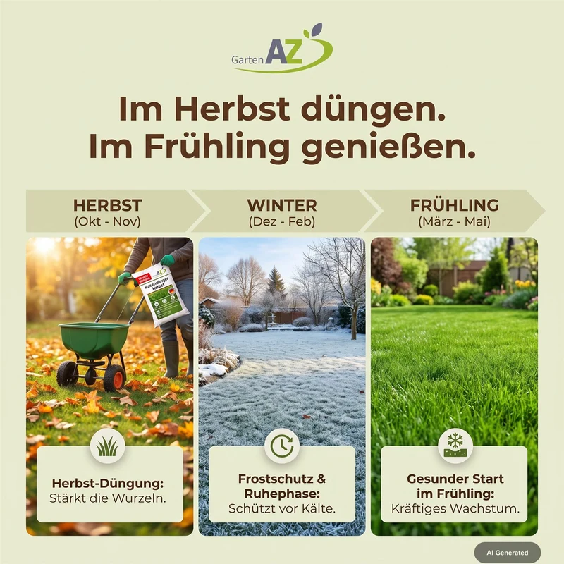 20 kg GartenAZ Organischer Herbstrasendünger mit Langzeitwirkung