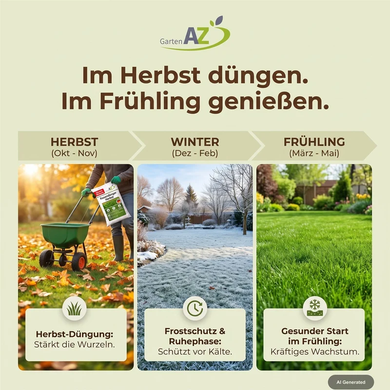 10 kg GartenAZ Organischer Herbstrasendünger mit Langzeitwirkung