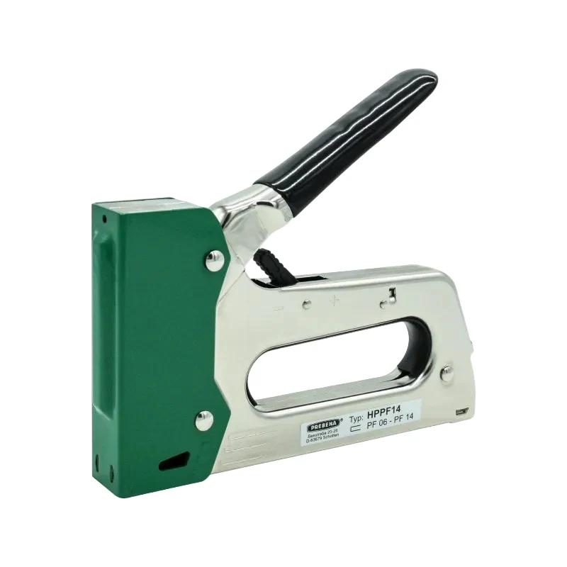 PREBENA - HPPF14 Handheftpistole für PF Heftklammern 6–14 mm | Profi Tacker für Dachpappe, Folien & Isolierungen