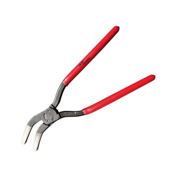 MASC - Flachzange 45° gebogen mit Riffelung, PVC-Griff