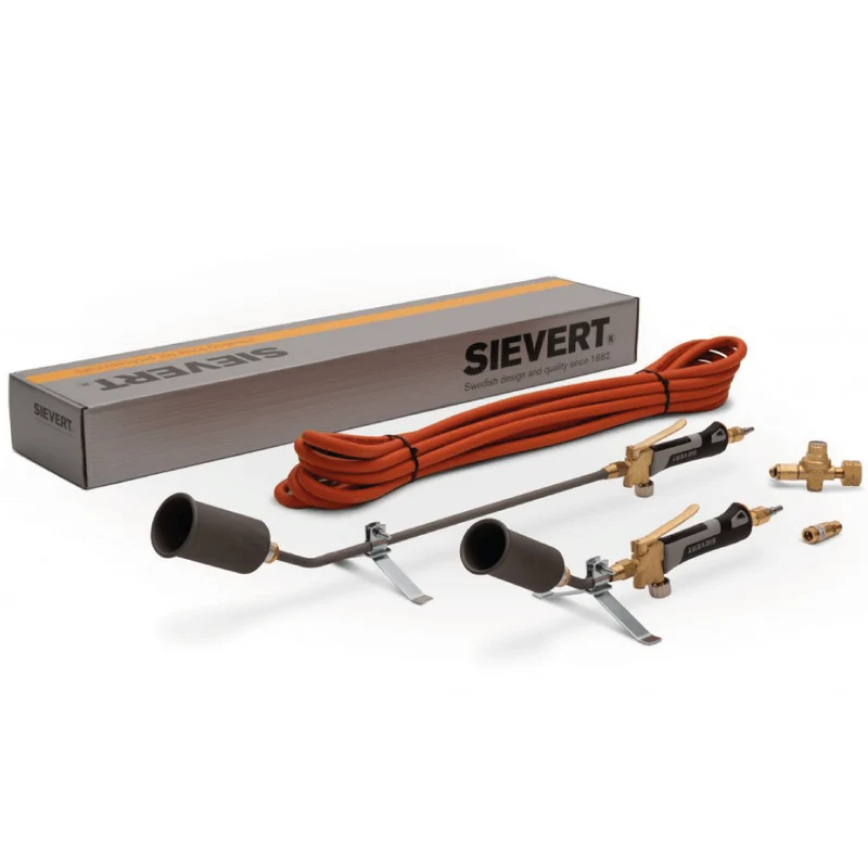 SIEVERT PRO 88 Titanium Aufschweißbrenner Set 2-flammig | 114 kW, 10 m Schlauch & Regler